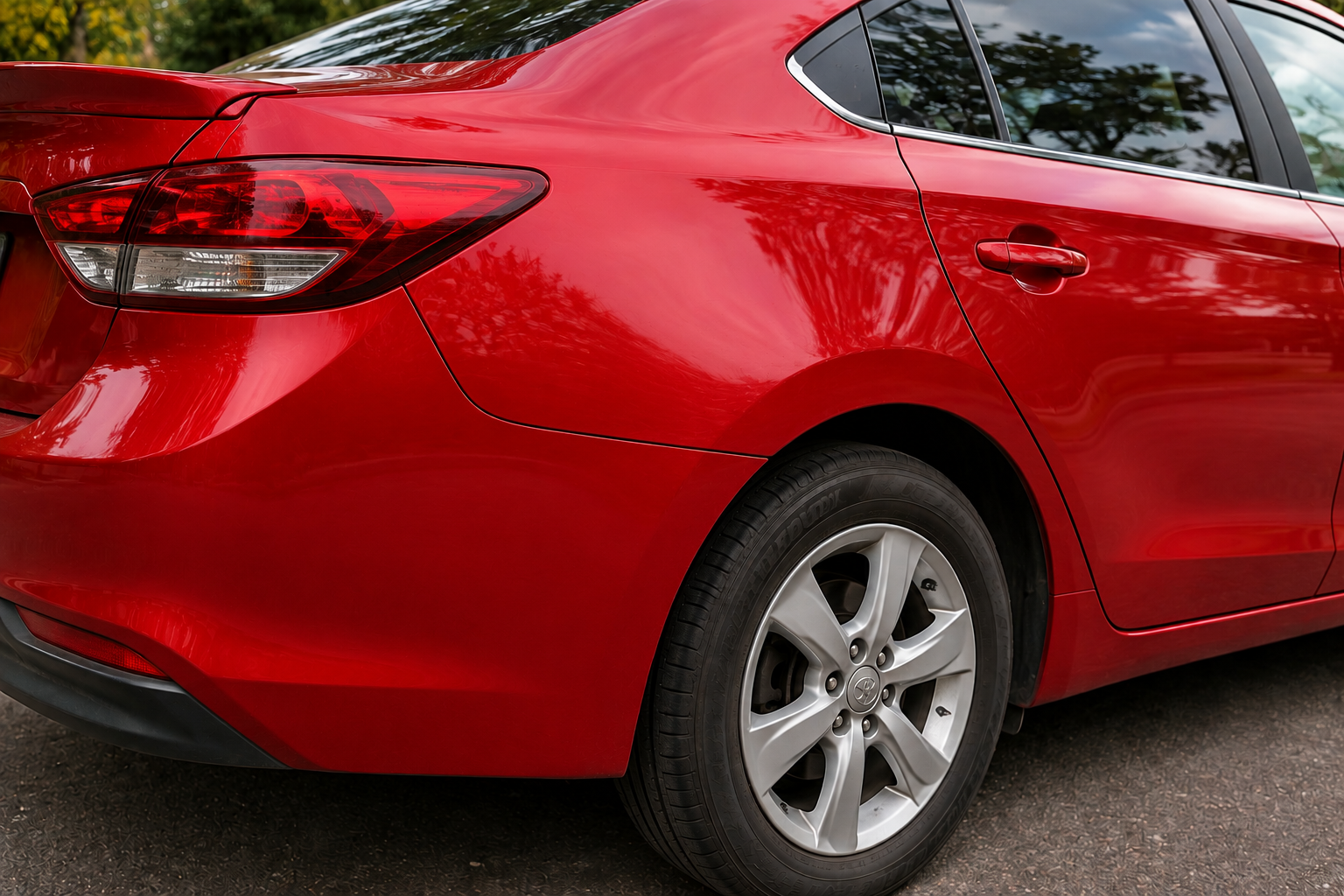 Vehicle after scratch repair